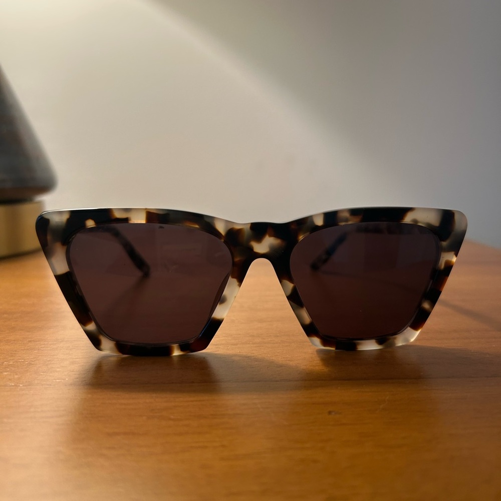 Illesteva Tortoiseshell Cat-Eye Sunglasses with Dark Brown Lenses